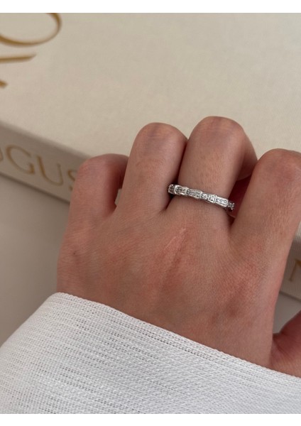 Ayarlanabilir Tamtur Zirkon Taşlı Çelik Gümüş Yüzük modelleri