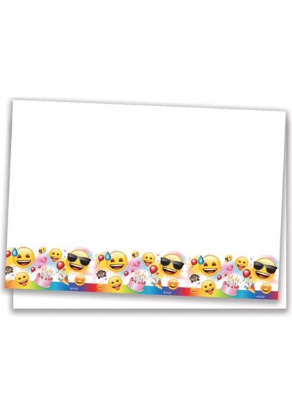 Plastik Masa Örtüsü Emoji Parti