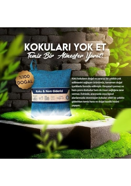 Giderici Koku Emici Nötr Oda Kokusu Nötr Oda Parfümü Pasif Hava Temizleyici 150G x 4 Adet Set (Füme) fiyatları
