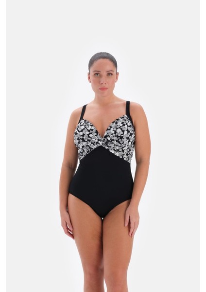 Toparlayıcı Hızlı Kuruyan Mayo Kumaşı Büyük Beden Kadın Mayo 3241