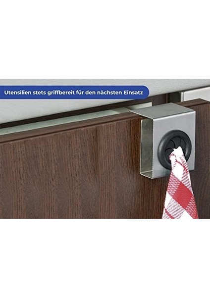 4368060100 Mutfak ve Tuerhaken Push, Paslanmaz Çelik Paslanmaz, 5 x 6 x 4 Cm, Mat