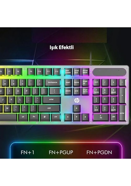 K100 Gaming Oyuncu Kablolu Klavye Ingilizce