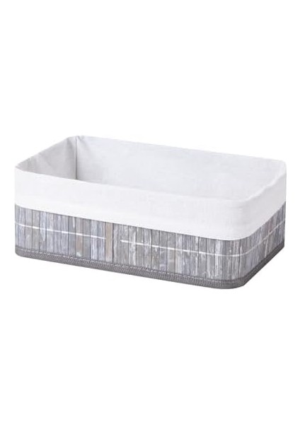 Bambu Çok Amaçlı Saklama Kutusu Düzenleyici Orta Boy Organizer, Dekoratif Bambu Düzenleyici Gri (29X19X10CM) modelleri
