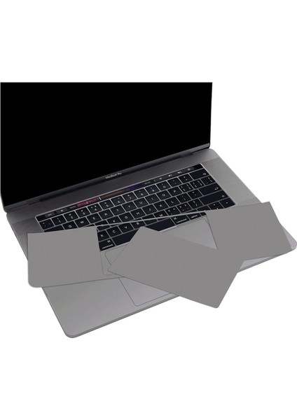 Macbook Pro 14 Inç M4-M3-M2-M1 Sticker Film Koruyucu A2442 A2779 A2992 A2918 A3112 A3401 A3185 ile Uyumlu Gri