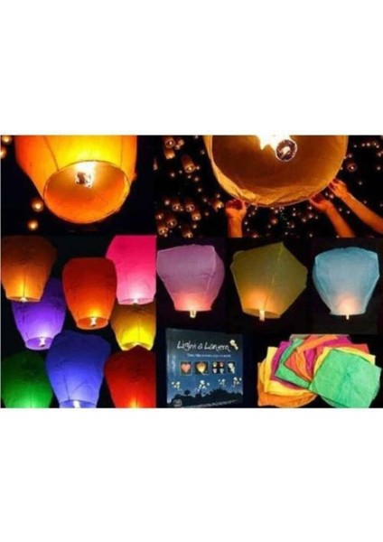 Pratik Dilek Feneri Dilek Balonu Renkli Dilek Feneri