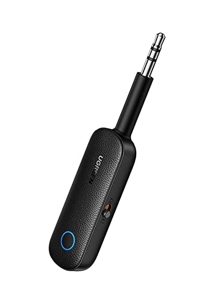 Bluetooth 5.0 Verici 3.5mm Jack ve Dahili Mic Araç Mikrofon Bluetooth Adaptörü ile 2&apos;si 1 Arada Alıcı.