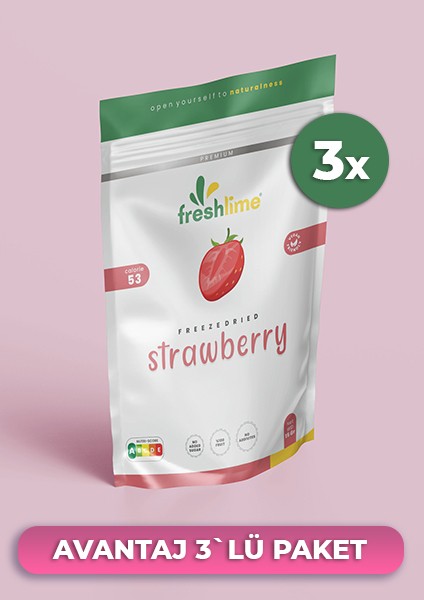 3`lü Avantaj Paket Çilek Kuru Meyve Cipsi - 3x 15GR