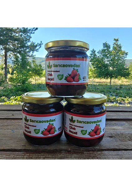 Doğal Yayla Çileği Reçeli Yeni Üretim El Yapımı Çilek Reçeli 460 Gr