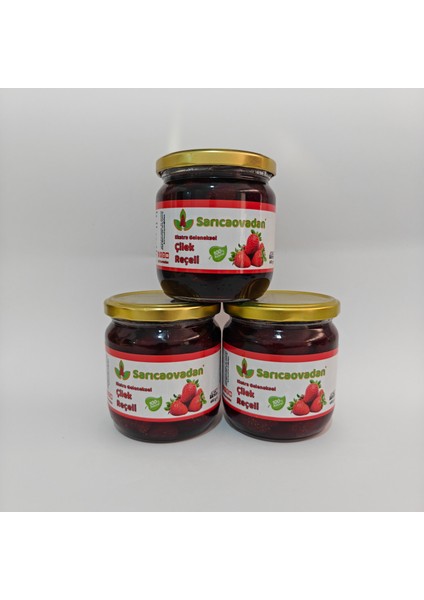 Doğal Yayla Çileği Reçeli Yeni Üretim El Yapımı Çilek Reçeli 460 Gr