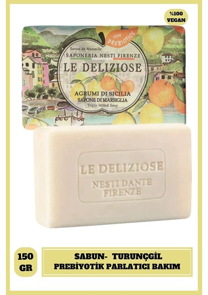 Sabun Le Deliziose Citruses From Sicily Vegan Bakım 150 G