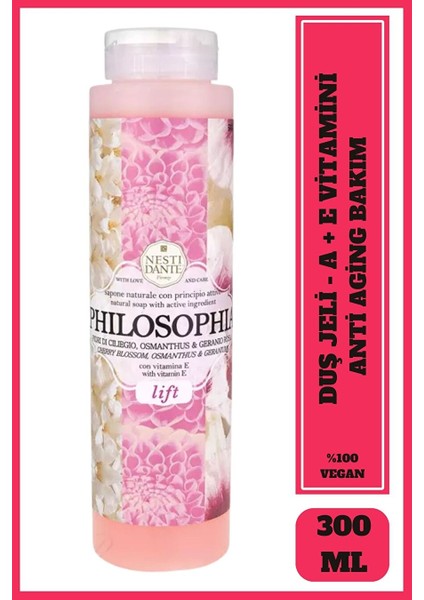 Philosophia Lift Kiraz Çiçeği A- E Vitaminli Antiaging Vegan Bakım 300 ml