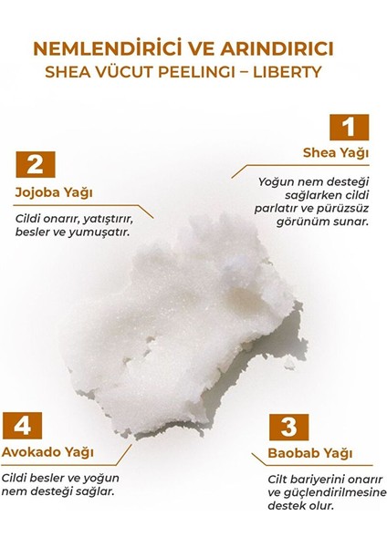 Nemlendirici ve Arındırıcı Vücut Peelingi - Liberty 300GR fiyatları