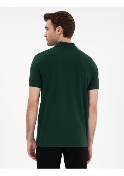 Koyu Yeşil Slim Fit Basic Tişört indirimleri