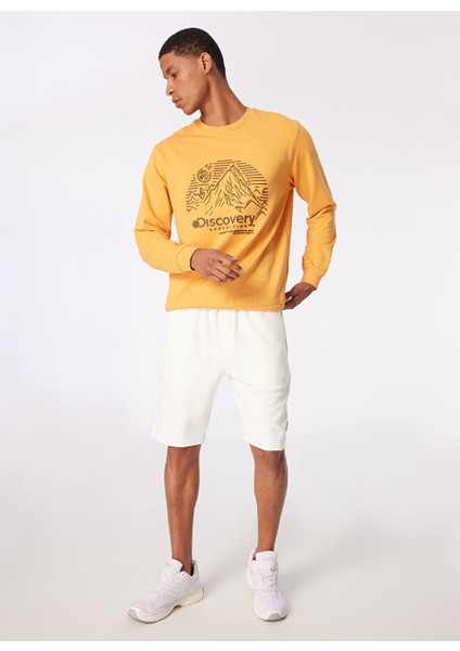 Turuncu Bisiklet Yaka Relaxed Fit Erkek Sweatshirt DS4M-SWT3237 modelleri