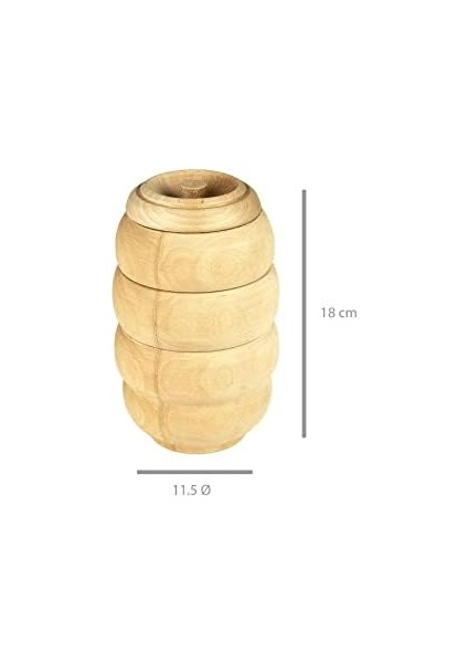Ahşap Bal Kavanozu (18 cm x 11,5 Ø Cm, Natural) fiyatları