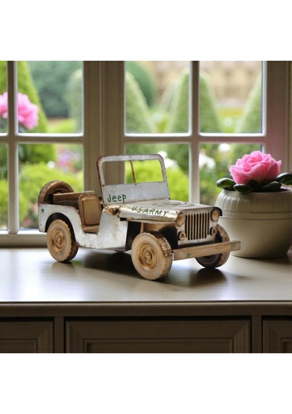 Jayland Retro Metal Askeri Jeep Biblo – Klasik Model – 29x12x10,5 cm-JJL2NA1544 fırsatları