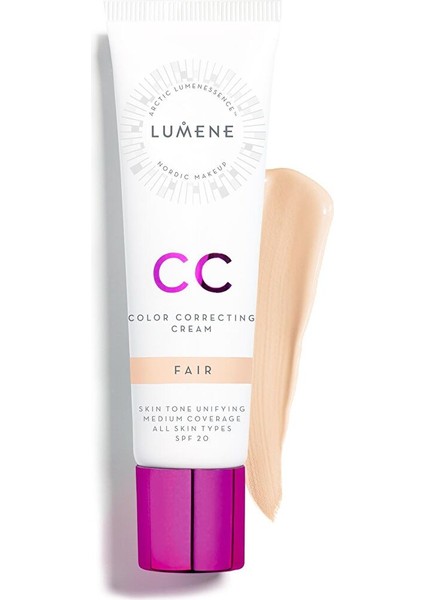 cc Cream Shade Fair-7 Etkili Renk Dengeleyici cc Krem Spf 20 Açığa Yakın fırsatları