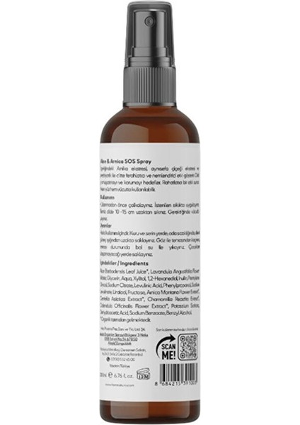Aloe ve Arnica Sos Sprey 200 ml fiyatları