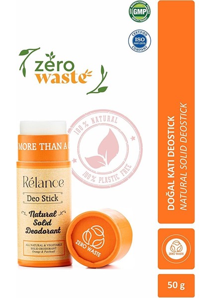 Roll On Deo Balm Stick Doğal Koltuk Altı Katı Deodorant Vegan Unisex (Orange) 50 G