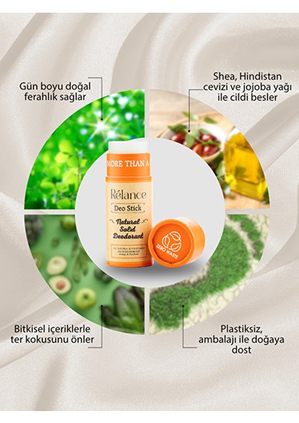 Roll On Deo Balm Stick Doğal Koltuk Altı Katı Deodorant Vegan Unisex (Orange) 50 G modelleri
