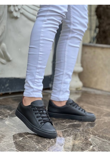 J122 Bağcıklı Ortopedik Taban Günlük Erkek Spor Sneaker Ayakkabı St Siyah fiyatları