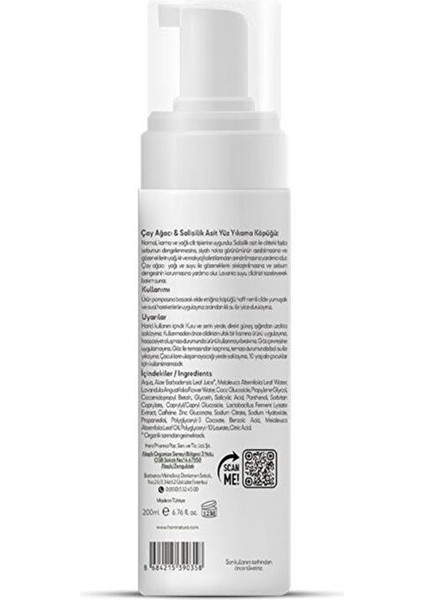 Çay Ağacı ve Salisilik Asit Yıkama Köpüğü 200 ml fiyatları