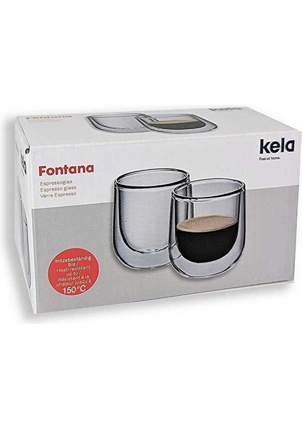 Fontana Çift Cidarlı Espresso Bardağı 2'li 60 ml modelleri