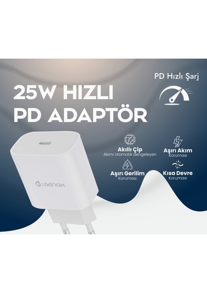 25W Power Delivery Şarj Adaptörü | Akıllı Cihazlara Özel fiyatları