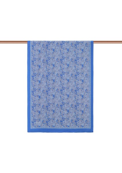 Ipekevi Desenli Tensoft Şal - Mezopotamya Desenli - Indigo