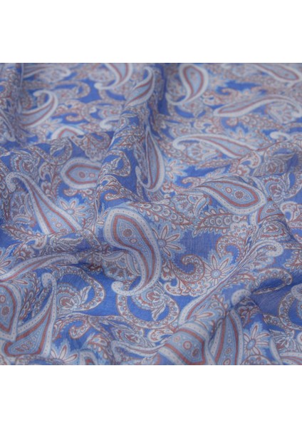 Ipekevi Desenli Tensoft Şal - Mezopotamya Desenli - Indigo modelleri