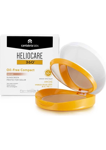 360 SPF50 Oil-Free Compact Color Beige Sun Protector 10 G
