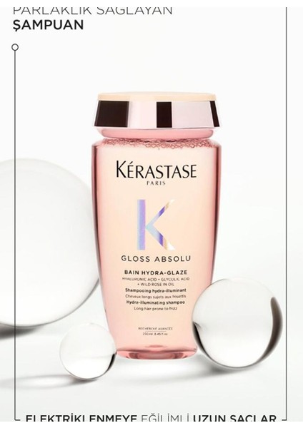 Gloss Absolu Elektriklenmeye Eğilimli Saçlar Için Parlaklık Veren Şampuan 250 ml modelleri