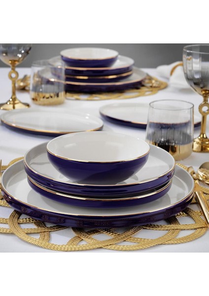 Adel Navy Blue Yemek Takımı 56 Parça-Lacivert fiyatları