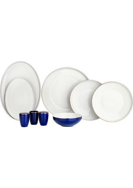 Adel Navy Blue Yemek Takımı 56 Parça-Lacivert fırsatları