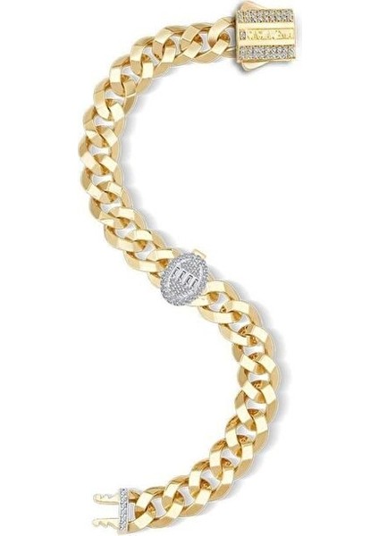 Altın Taşlı Oval Bileklik Charm modelleri