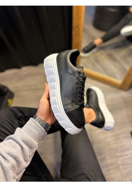 J144 Bağcıklı Ortopedik Taban Erkek Günlük Sneaker Spor Ayakkabı Bt Siyah fırsatları