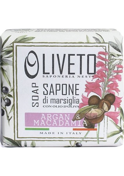 Oliveto Argan ve Macadamia Fındığı Kırışık Karşıtı ve Besleyici Sabun Vegan Bakım 200 G