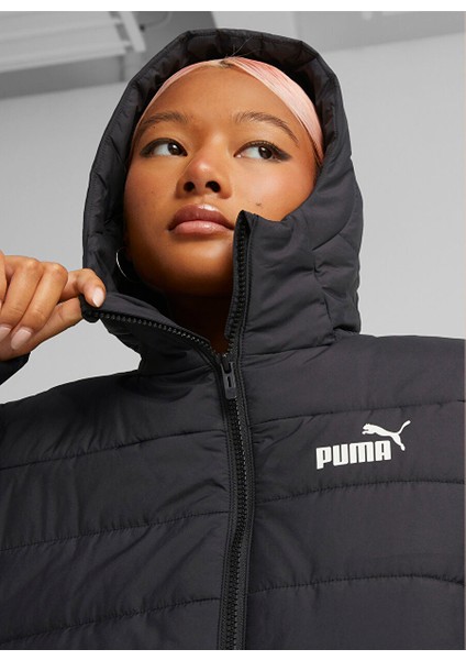 Siyah Kadın Fermuarlı Mont Ess Padded Jacket fırsatları