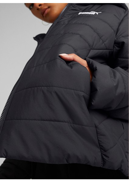 Siyah Kadın Fermuarlı Mont Ess Padded Jacket indirimleri