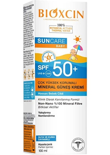 Suncare Baby SPF50+ Mineral Güneş Kremi 100 ml fiyatları