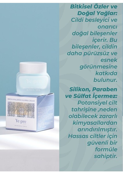 Huş Ağacı Özü ve Hyaluronik Asit Içeren Nemlendirici Yatıştırıcı Krem Kore 50 ml fiyatları