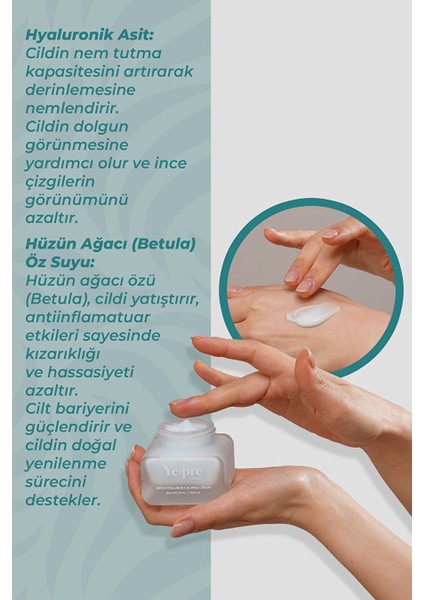 Huş Ağacı Özü ve Hyaluronik Asit Içeren Nemlendirici Yatıştırıcı Krem Kore 50 ml fırsatları