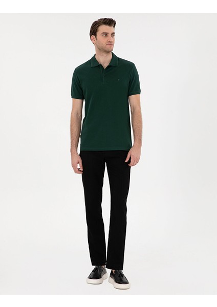 Koyu Yeşil Slim Fit Basic Tişört modelleri