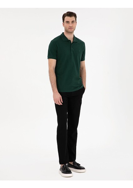 Koyu Yeşil Slim Fit Basic Tişört fırsatları