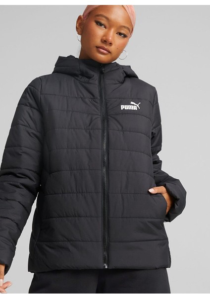 Siyah Kadın Fermuarlı Normal Düz Mont 84827501 Ess Puma Padded Jkt W