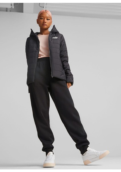 Siyah Kadın Fermuarlı Normal Düz Mont 84827501 Ess Puma Padded Jkt W