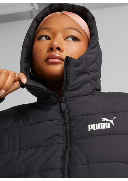 Siyah Kadın Fermuarlı Normal Düz Mont 84827501 Ess Puma Padded Jkt W