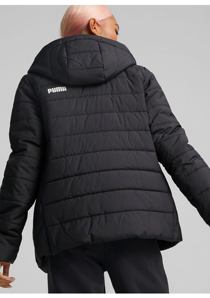 Siyah Kadın Fermuarlı Normal Düz Mont 84827501 Ess Puma Padded Jkt W