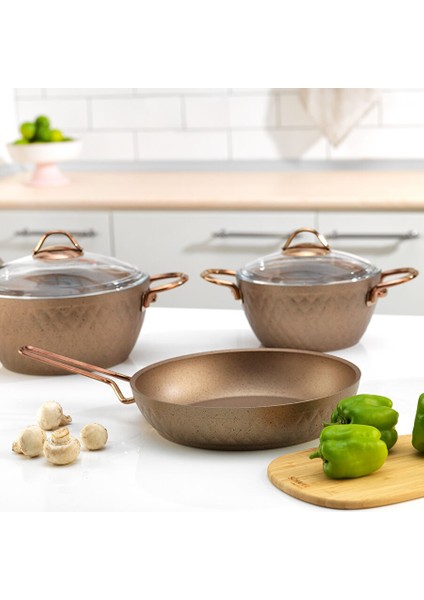 New Range Çeyiz Seti 11 Parça-Bakır modelleri