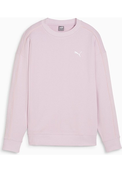67788660 Her Crew Tr Grape Mist Pembe Yuvarlak Yaka Lastikli Bel Regular Fit Kadın Sweatshirt indirimleri